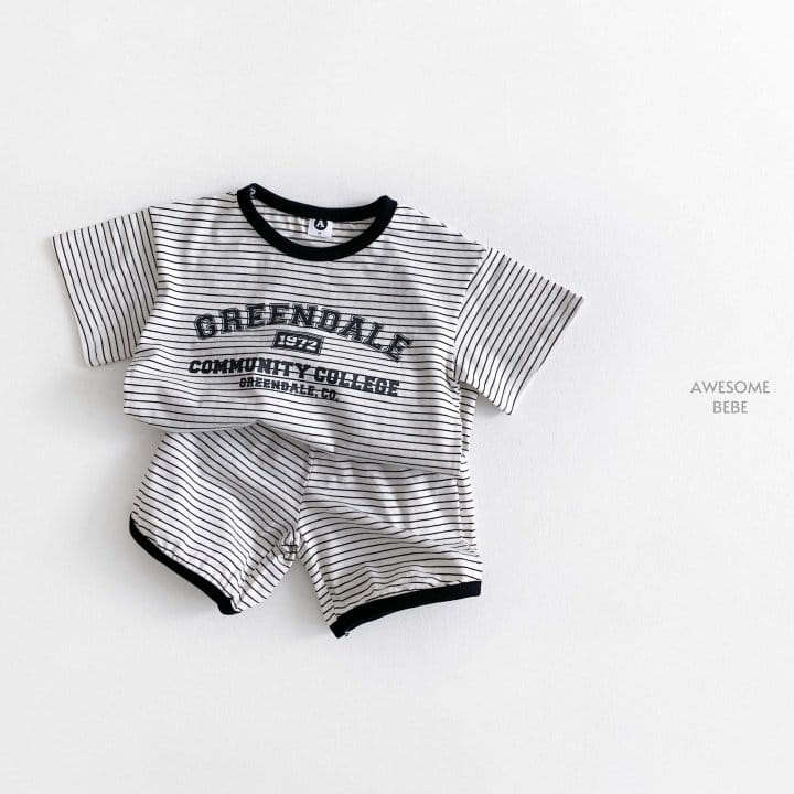 Awesome Bebe - Korean Children Fashion - #childofig - Greendale ST Top Bottom Set - 2