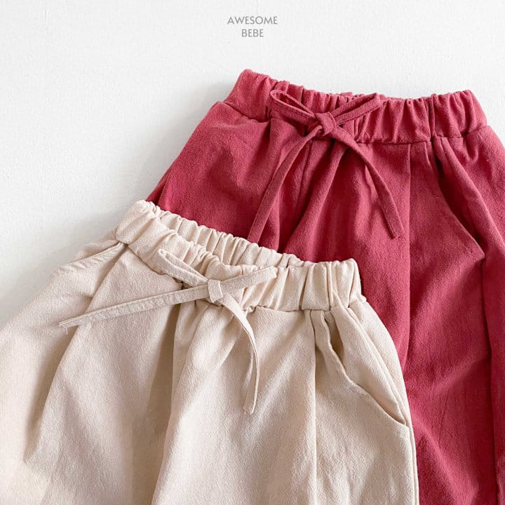 Awesome Bebe - Korean Children Fashion - #designkidswear - String Wide Cropped Shorts - 7