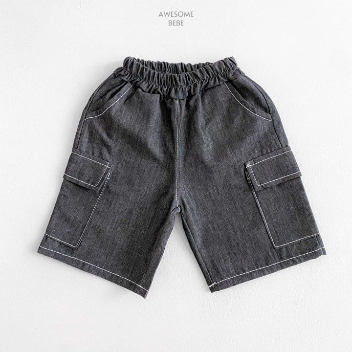 Awesome Bebe - Korean Children Fashion - #discoveringself - Ice Denim Cargo Pants - 11