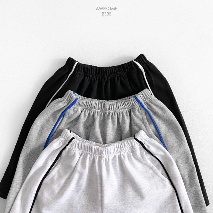 Awesome Bebe - Korean Children Fashion - #fashionkids - Bbing Line Dunk Cropped Shorts - 10