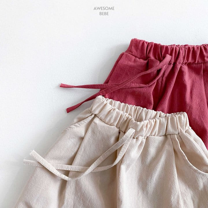 Awesome Bebe - Korean Children Fashion - #fashionkids - String Wide Cropped Shorts - 9