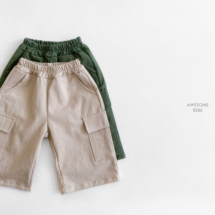 Awesome Bebe - Korean Children Fashion - #fashionkids - Wide Cargo Cropped Shorts - 8