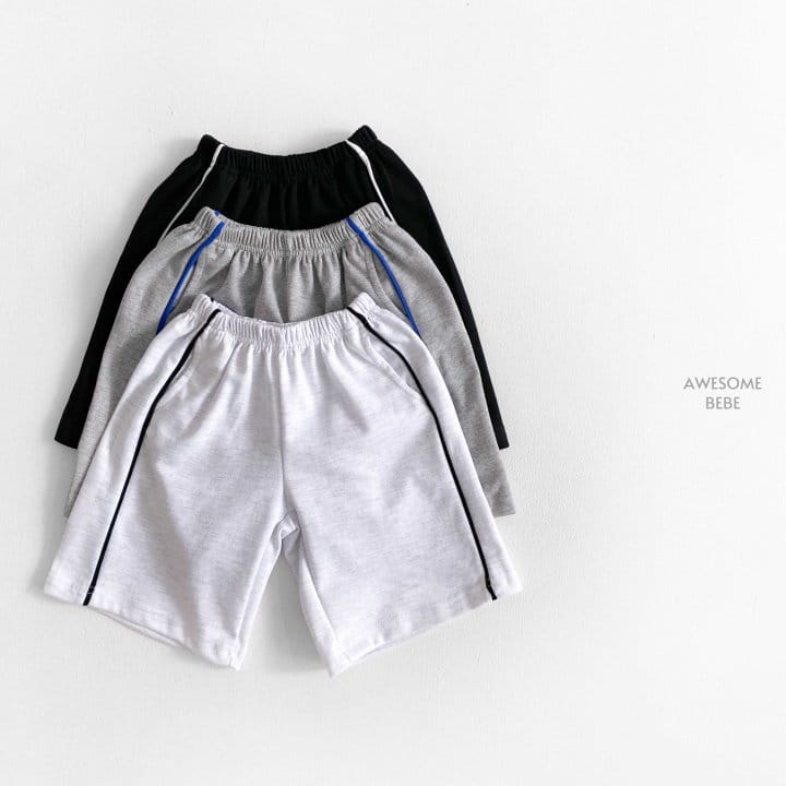 Awesome Bebe - Korean Children Fashion - #kidsshorts - Bbing Line Dunk Cropped Shorts - 11