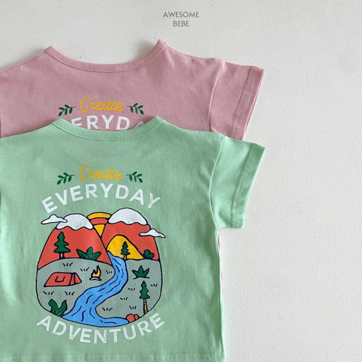 Awesome Bebe - Korean Children Fashion - #kidsshorts - Adventure Short Sleeve Tee - 4