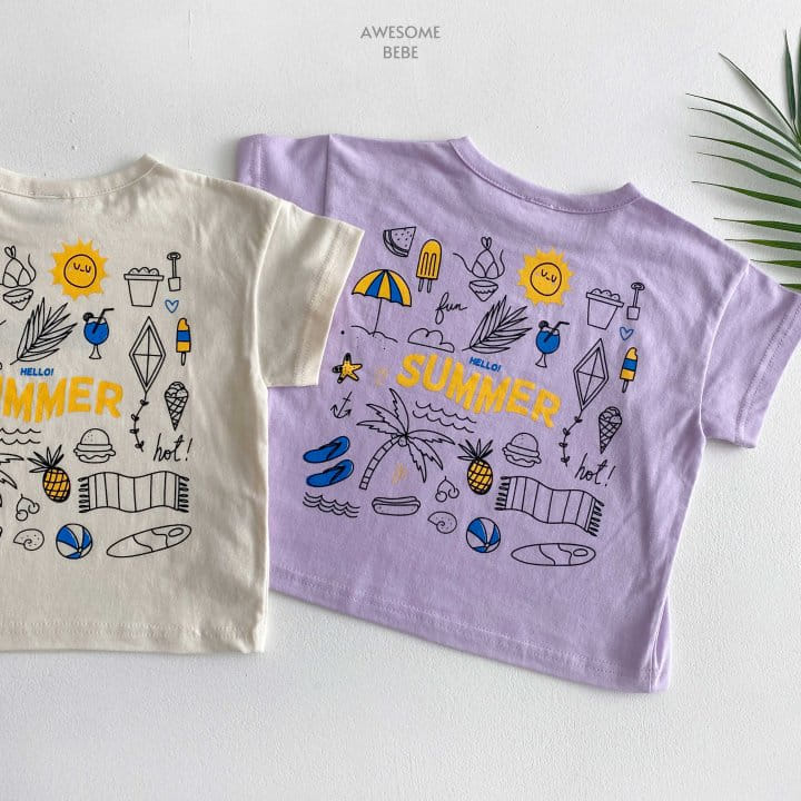 Awesome Bebe - Korean Children Fashion - #kidsstore - Hi Summer Short Sleeve Tee - 3