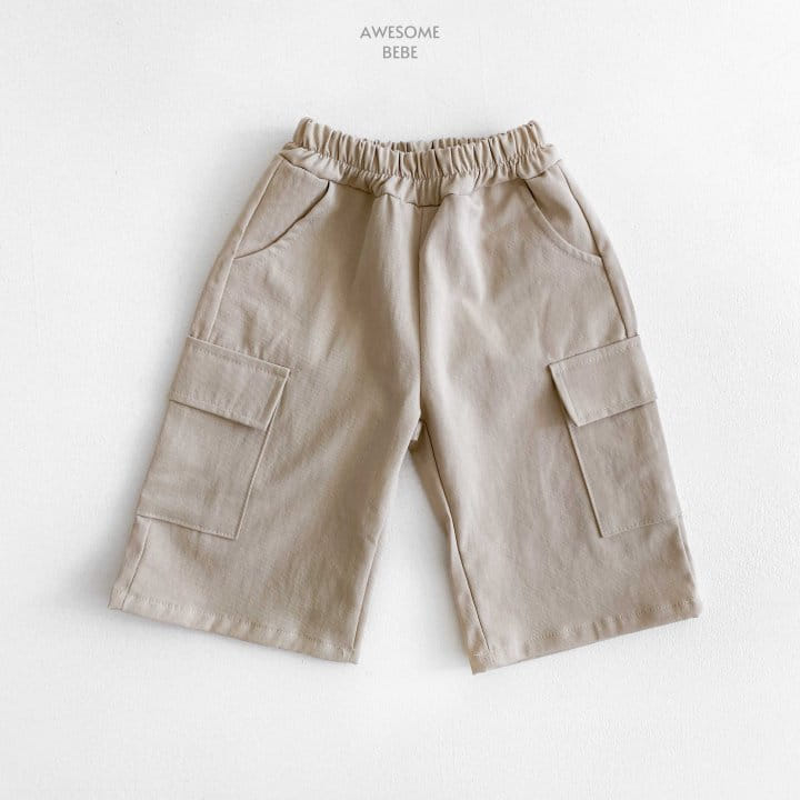 Awesome Bebe - Korean Children Fashion - #kidzfashiontrend - Wide Cargo Cropped Shorts - 11