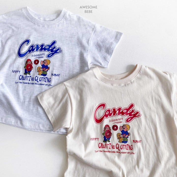 Awesome Bebe - Korean Children Fashion - #kidzfashiontrend - Candy Short Sleeve Tee - 2