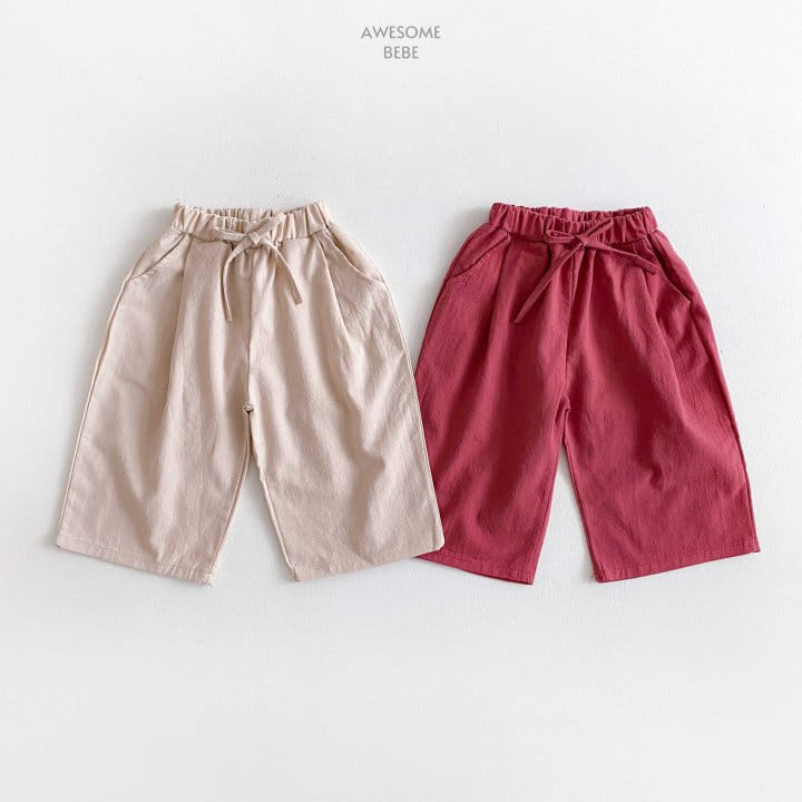 Awesome Bebe - Korean Children Fashion - #magicofchildhood - String Wide Cropped Shorts