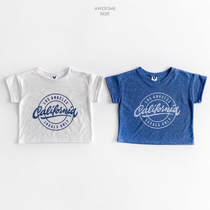 Awesome Bebe - Korean Children Fashion - #prettylittlegirls - California Slub Short Sleeve Tee - 2