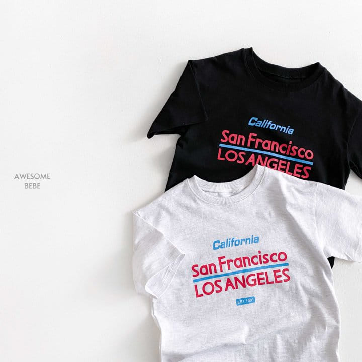 Awesome Bebe - Korean Children Fashion - #toddlerclothing - San Francisco Short Sleeve Tee - 5