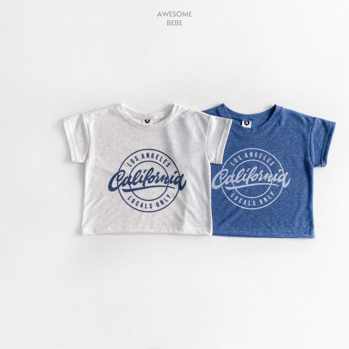 Awesome Bebe - Korean Children Fashion - #todddlerfashion - California Slub Short Sleeve Tee - 4