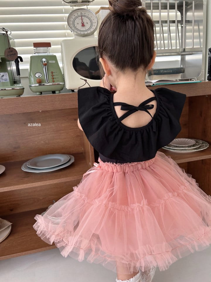 Azalea - Korean Children Fashion - #childofig - Big Frill Sleeveless Tee - 5