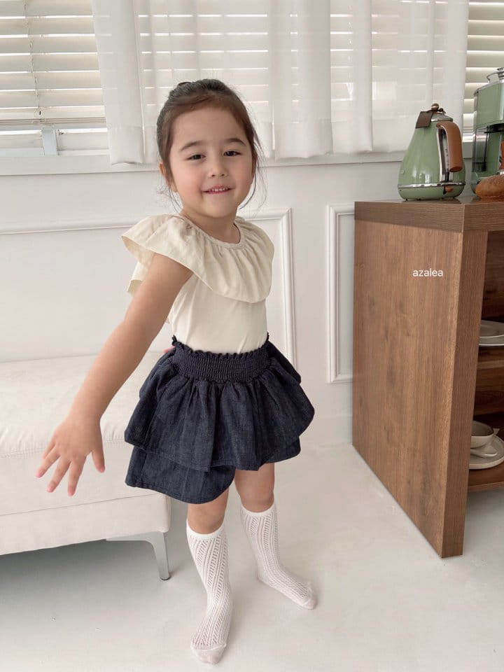 Azalea - Korean Children Fashion - #childofig - Big Frill Sleeveless Tee - 6