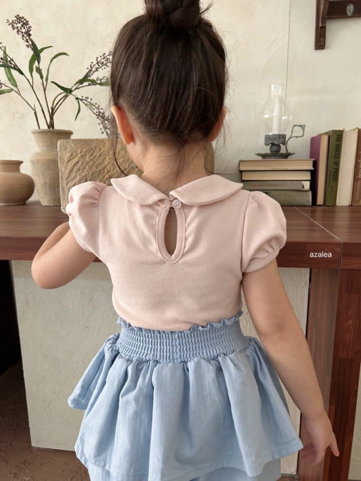 Azalea - Korean Children Fashion - #childofig - Soft Collar Tee - 5