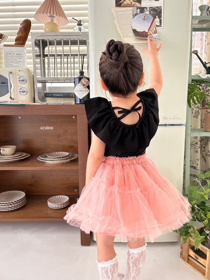 Azalea - Korean Children Fashion - #littlefashionista - Big Frill Sleeveless Tee