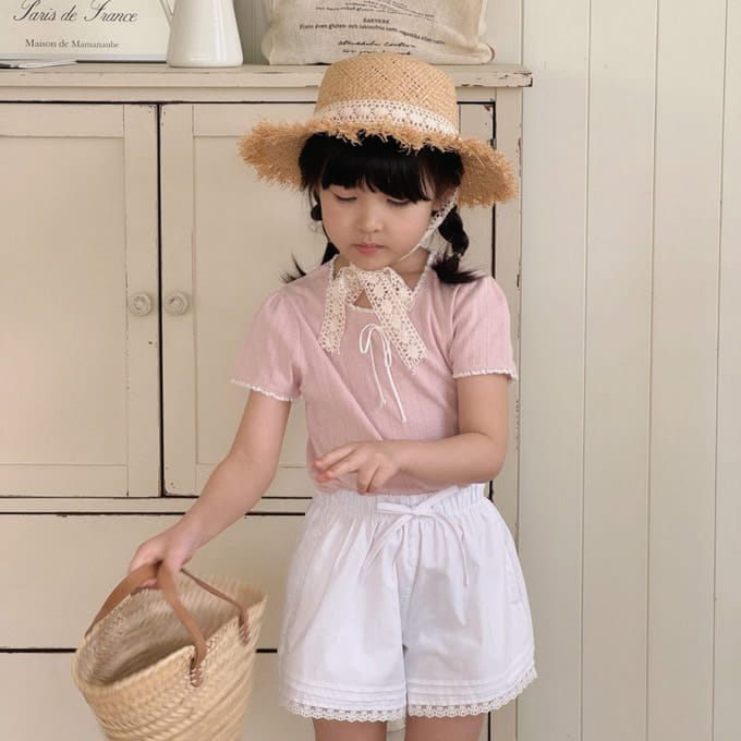 Bailey - Korean Children Fashion - #childrensboutique - Lace Short Sleeve Tee