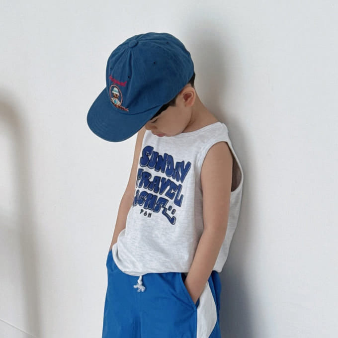 Bailey - Korean Children Fashion - #kidzfashiontrend - Sunday Sleeveless Tee