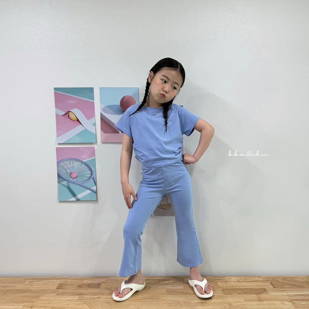 Bbonchu - Korean Children Fashion - #Kfashion4kids - Shirring Raglan Top Bottom Set - 8