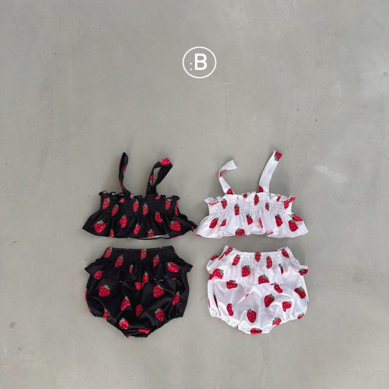 Bella Bambina - Korean Baby Fashion - #babyfashion - Bebe Strawberry Swim Suit - 2