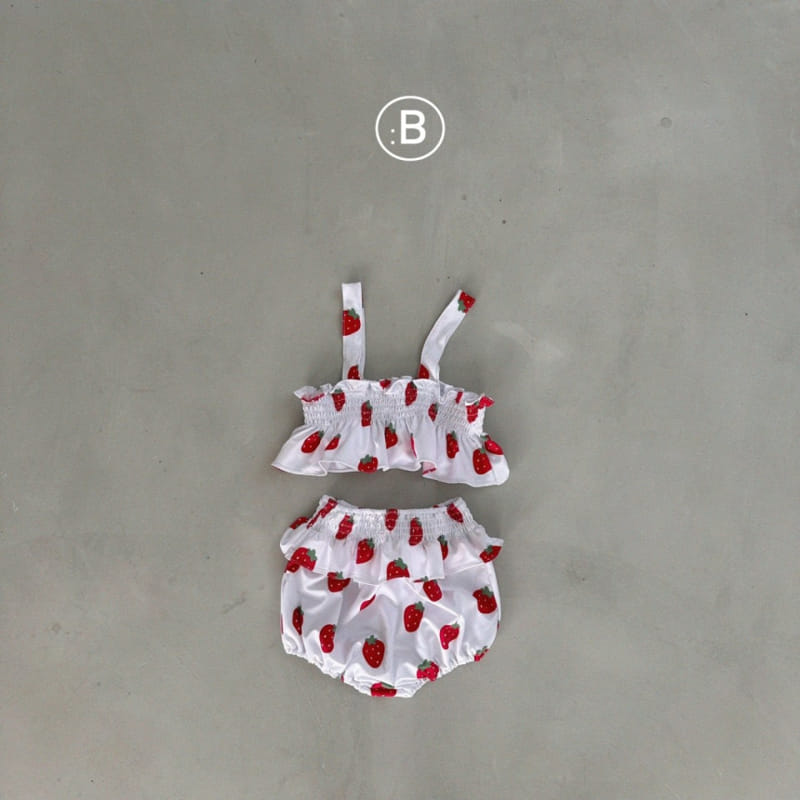 Bella Bambina - Korean Baby Fashion - #babyfever - Bebe Strawberry Swim Suit - 3