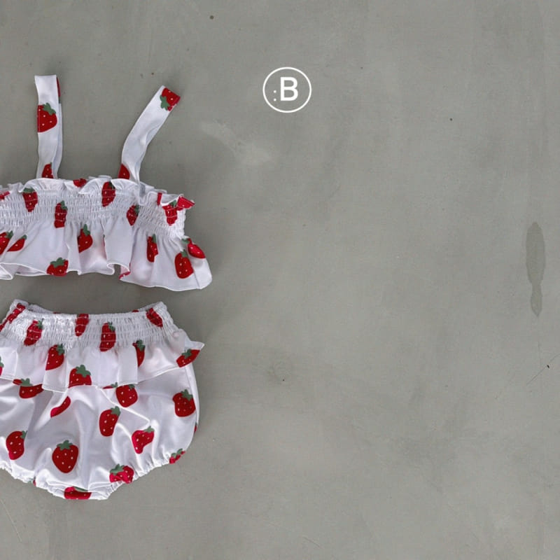 Bella Bambina - Korean Baby Fashion - #babyoutfit - Bebe Strawberry Swim Suit - 9