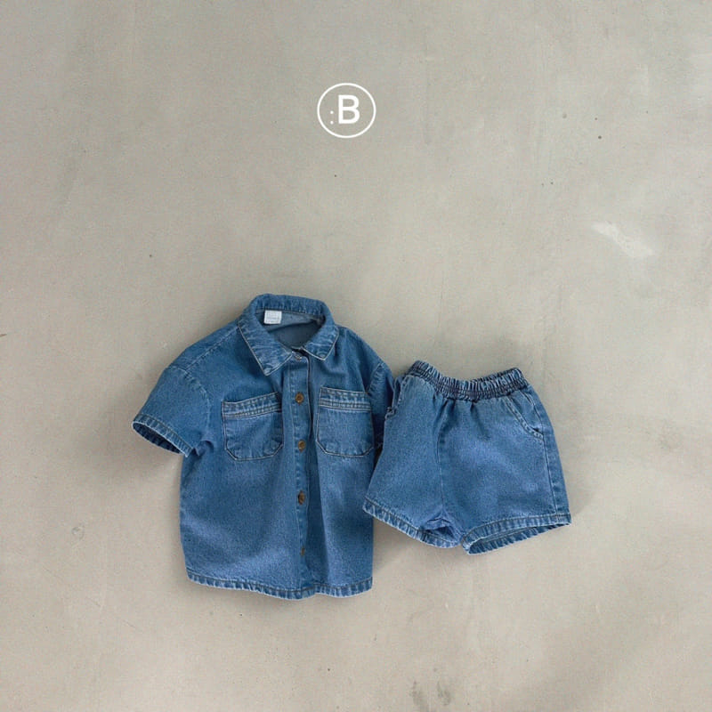 Bella Bambina - Korean Children Fashion - #kidzfashiontrend - Coco Denim Top Bottom Set With Mom - 2