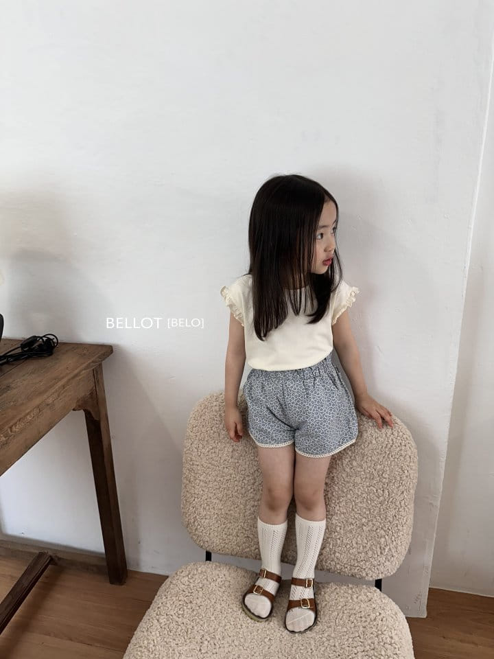 Bellot - Korean Children Fashion - #kidsshorts - Charming Frill Tee - 5