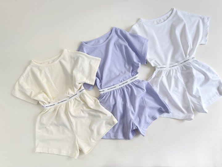 Bienvenu - Korean Children Fashion - #discoveringself - Pastel Easy Top Bottom Set - 5