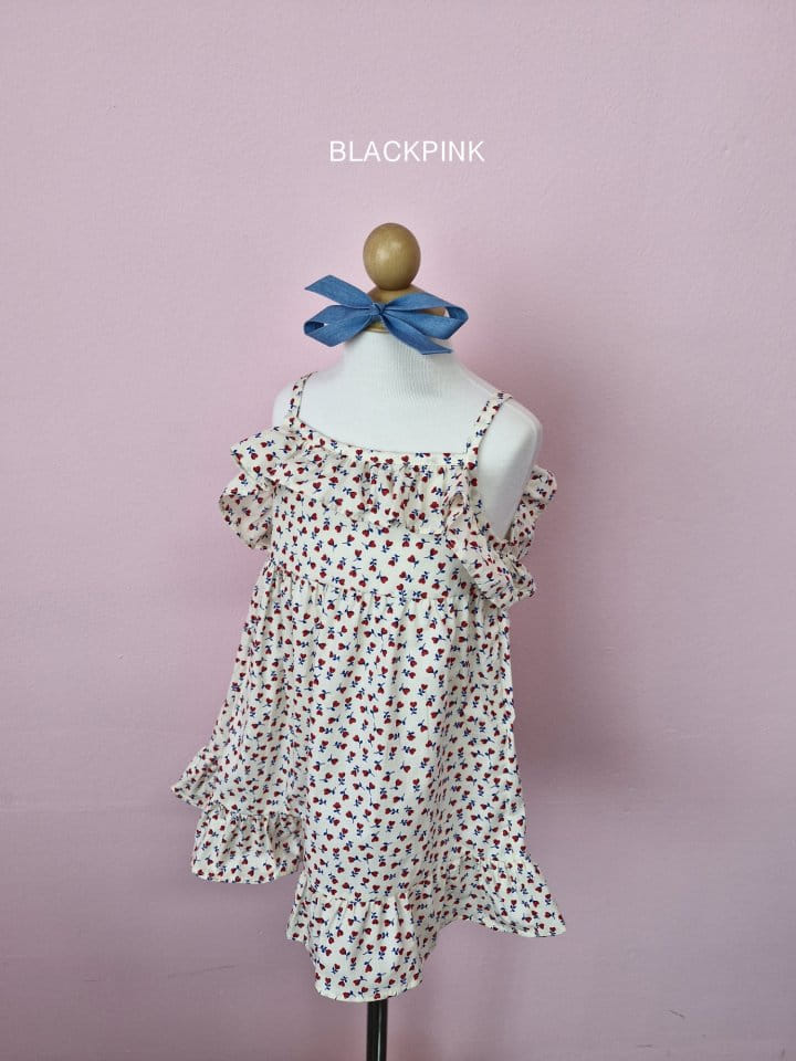 Black Pink - Korean Children Fashion - #Kfashion4kids - Jenny Frill One-Piece - 5