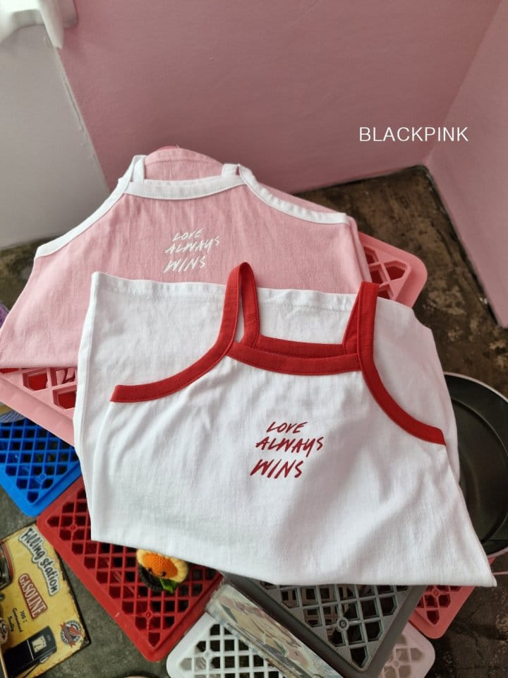 Black Pink - Korean Children Fashion - #Kfashion4kids - Love String Sleeveless One-Piece - 2