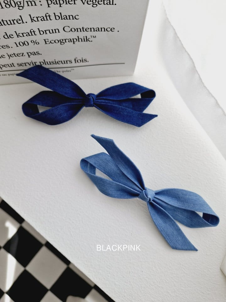 Black Pink - Korean Children Fashion - #Kfashion4kids - Denim Ribbon Pin - 6