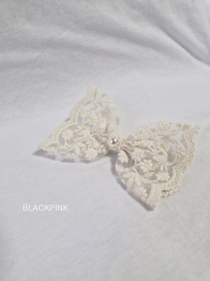 Black Pink - Korean Children Fashion - #Kfashion4kids - Hedda Lace Ribbon Pin - 3