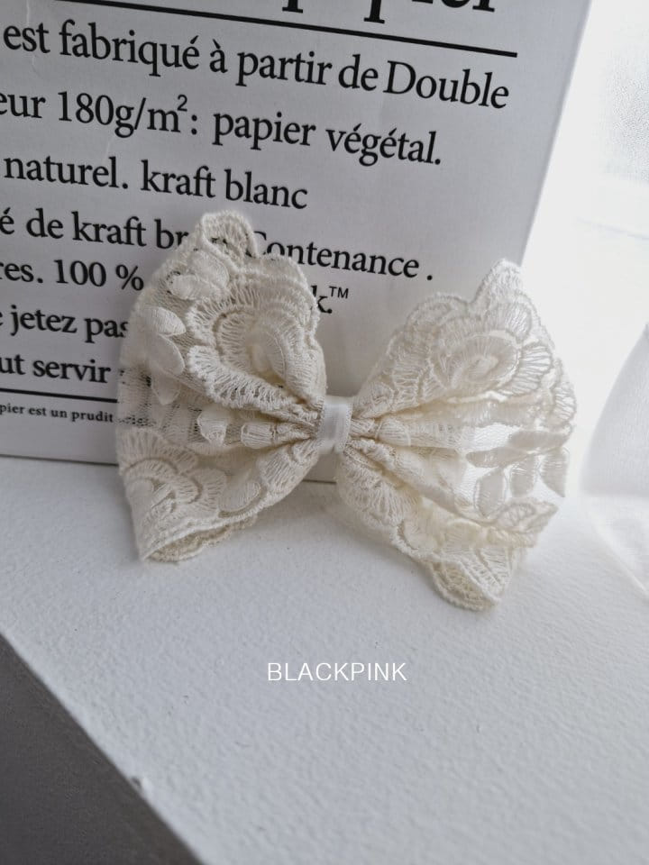 Black Pink - Korean Children Fashion - #stylishchildhood - Rose Lace Hair Clip Pin - 4