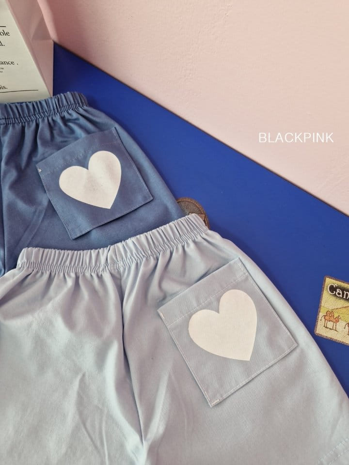 Black Pink - Korean Children Fashion - #childofig - Heart Denim Shorts - 10