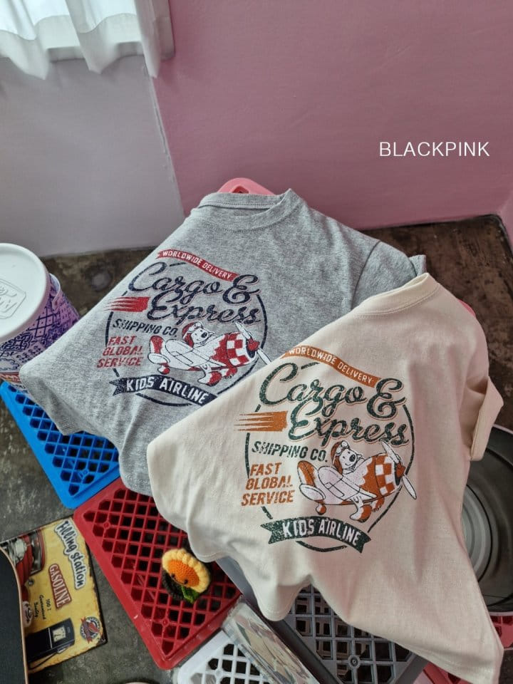 Black Pink - Korean Children Fashion - #childofig - Kids Air Line Tee