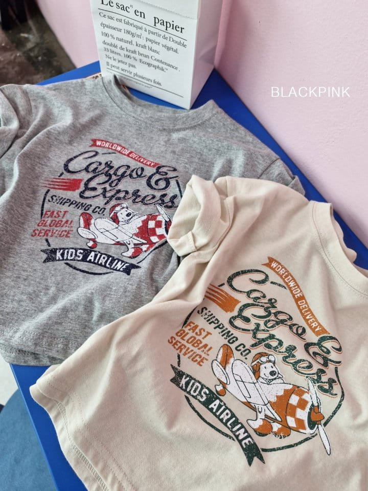 Black Pink - Korean Children Fashion - #childofig - Kids Air Line Tee - 2