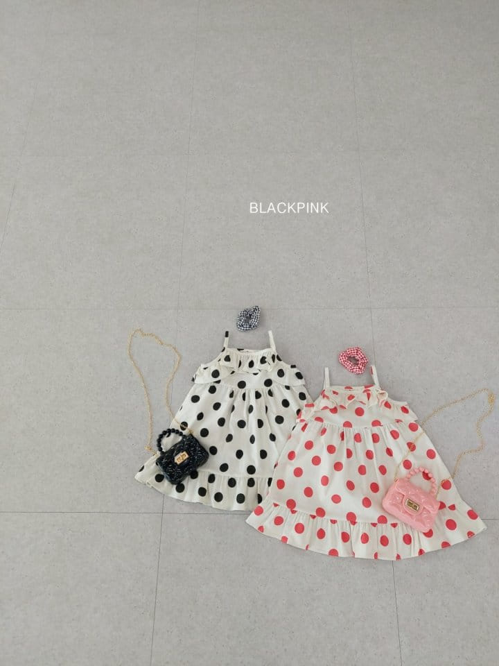 Black Pink - Korean Children Fashion - #childrensboutique - Labin Dot One-Piece - 2