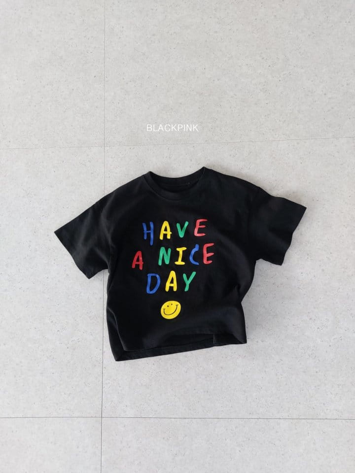 Black Pink - Korean Children Fashion - #childrensboutique - Nice Day Box Tee - 9