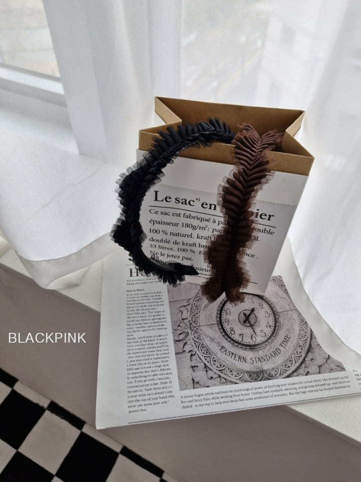 Black Pink - Korean Children Fashion - #childrensboutique - Sha Sha Wrinkle Hair Band - 2