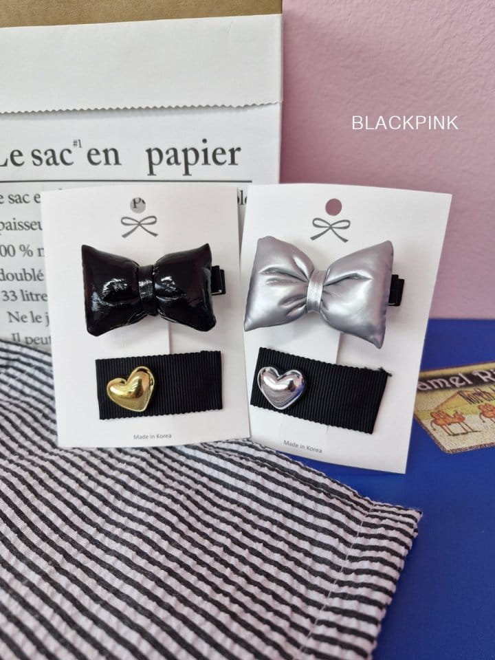 Black Pink - Korean Children Fashion - #childrensboutique - Ton Ton Ribbon 2 Type Set