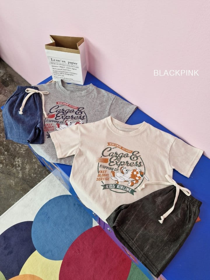 Black Pink - Korean Children Fashion - #childrensboutique - Kids Air Line Tee - 3