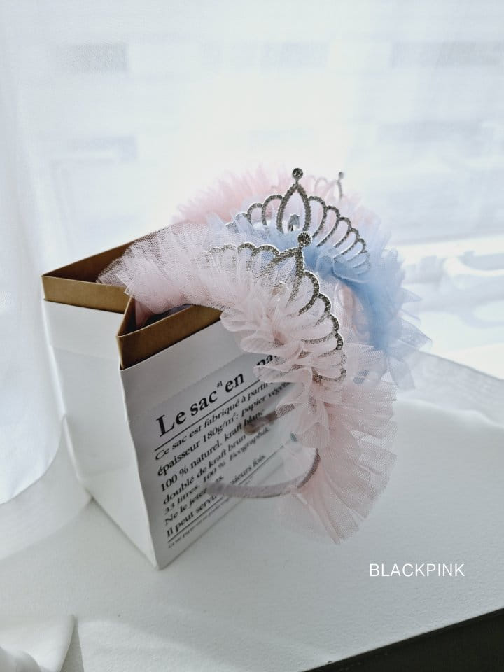 Black Pink - Korean Children Fashion - #designkidswear - Crown Sha Sha Hair Band - 2