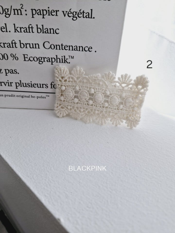 Black Pink - Korean Children Fashion - #designkidswear - Square Lace Pin - 8