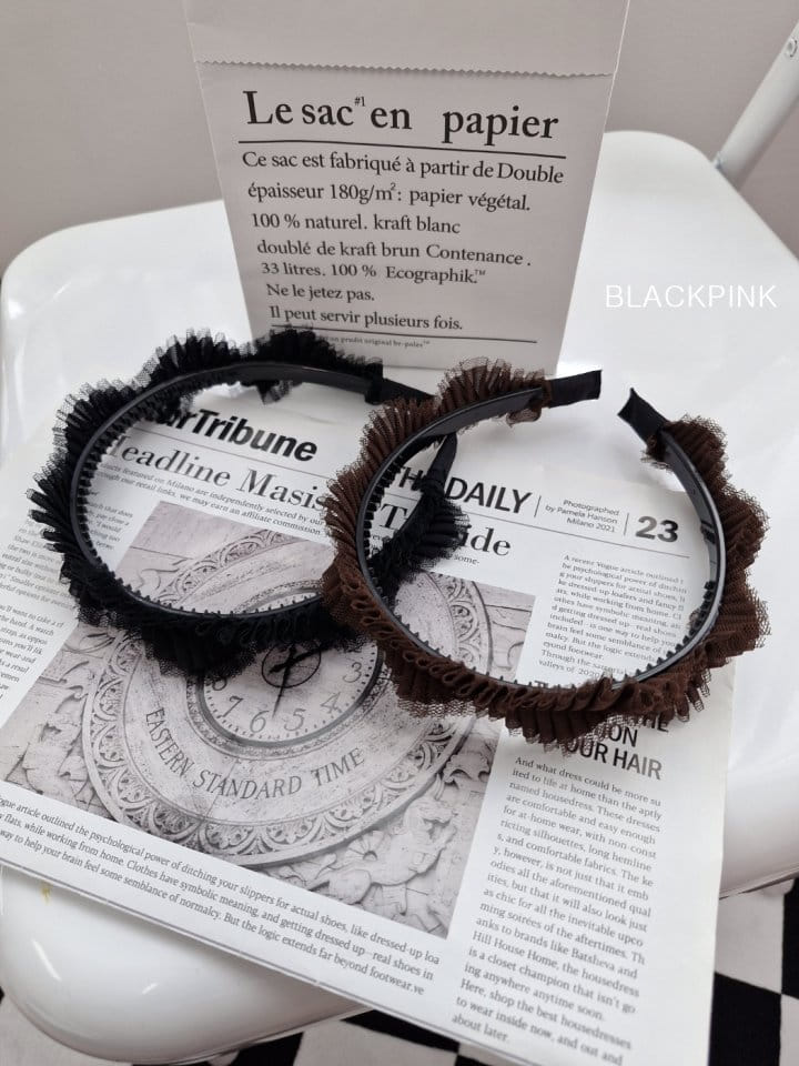 Black Pink - Korean Children Fashion - #fashionkids - Sha Sha Wrinkle Hair Band - 5