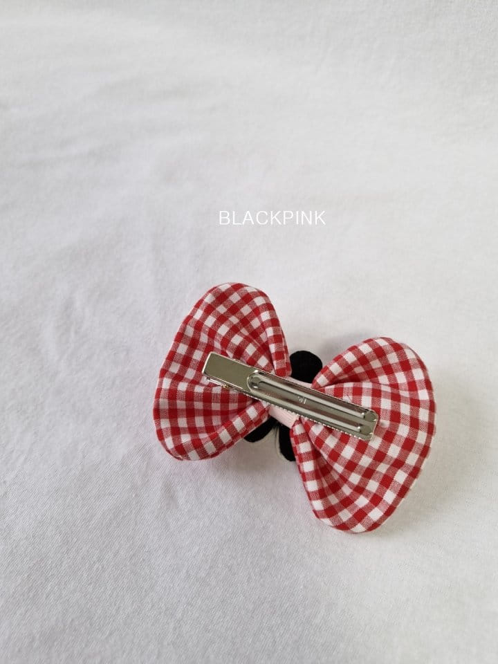 Black Pink - Korean Children Fashion - #fashionkids - Smile Check Ribbon - 7