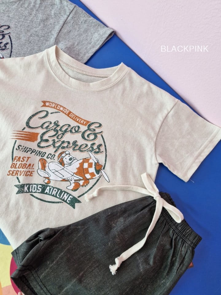 Black Pink - Korean Children Fashion - #fashionkids - Kids Air Line Tee - 6