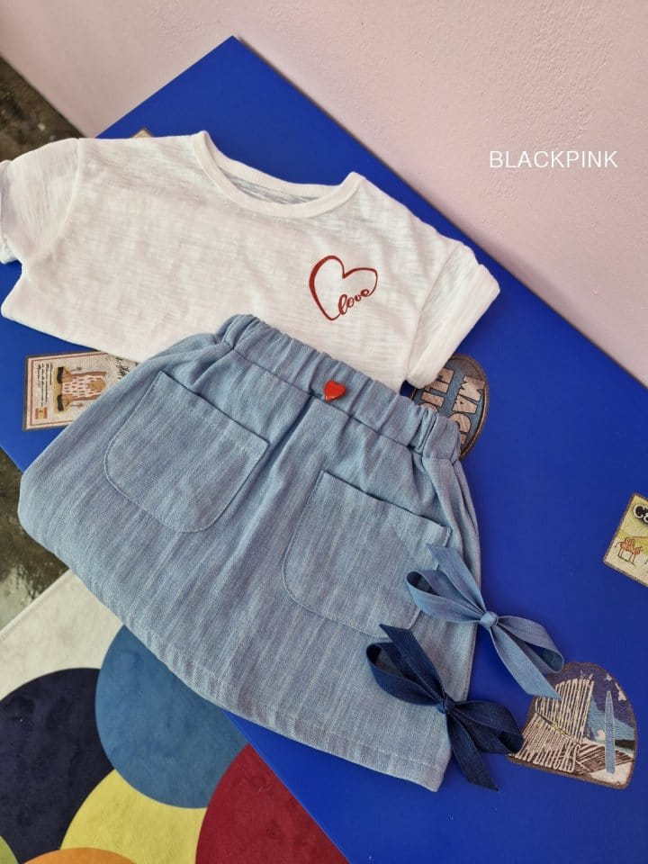 Black Pink - Korean Children Fashion - #kidsshorts - Pocket Denim Skirt Pants - 3