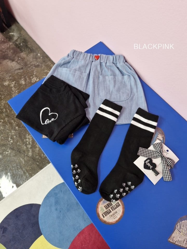 Black Pink - Korean Children Fashion - #fashionkids - Two Line Socks 4 type Set - 4