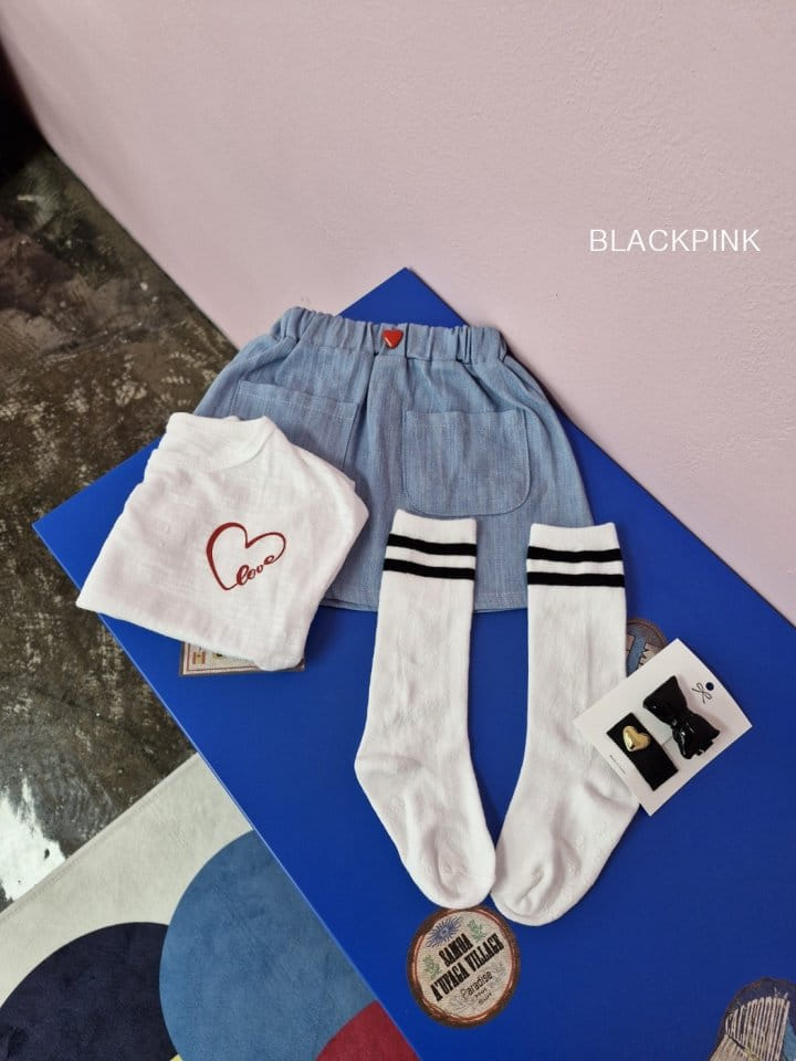 Black Pink - Korean Children Fashion - #kidsstore - Two Line Socks 4 type Set - 5