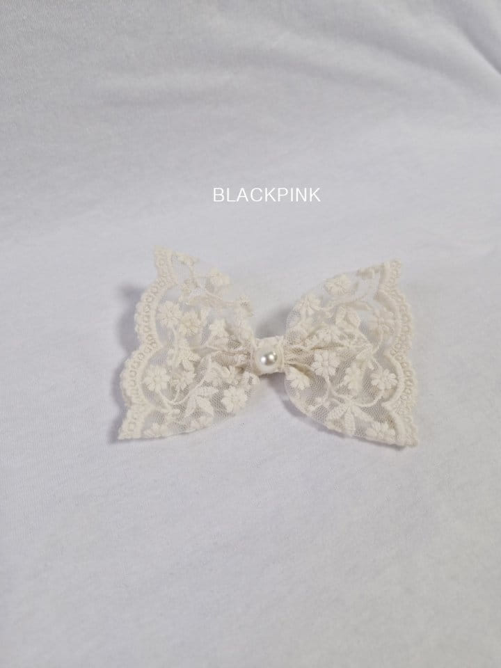 Black Pink - Korean Children Fashion - #kidsstore - Hedda Lace Ribbon Pin